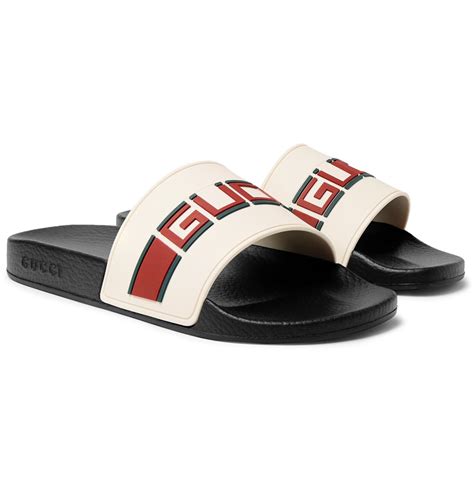 gucci sliders mens white|gucci inspired men's slides.